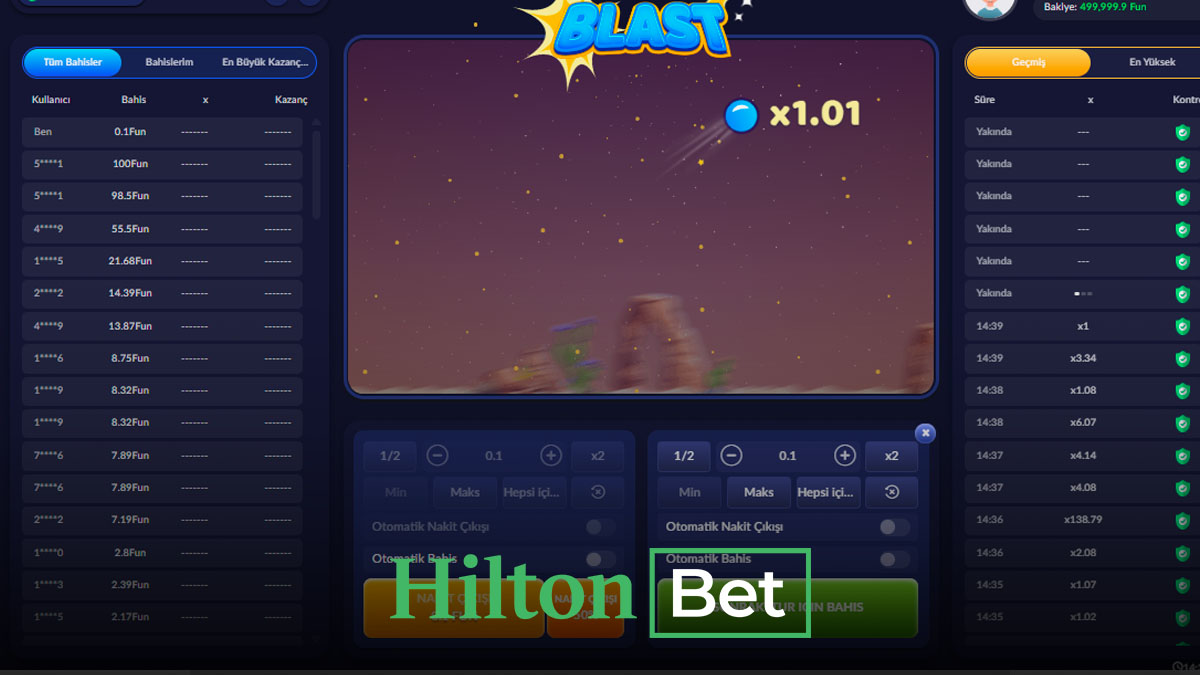 Hiltonbet Blast oyunu